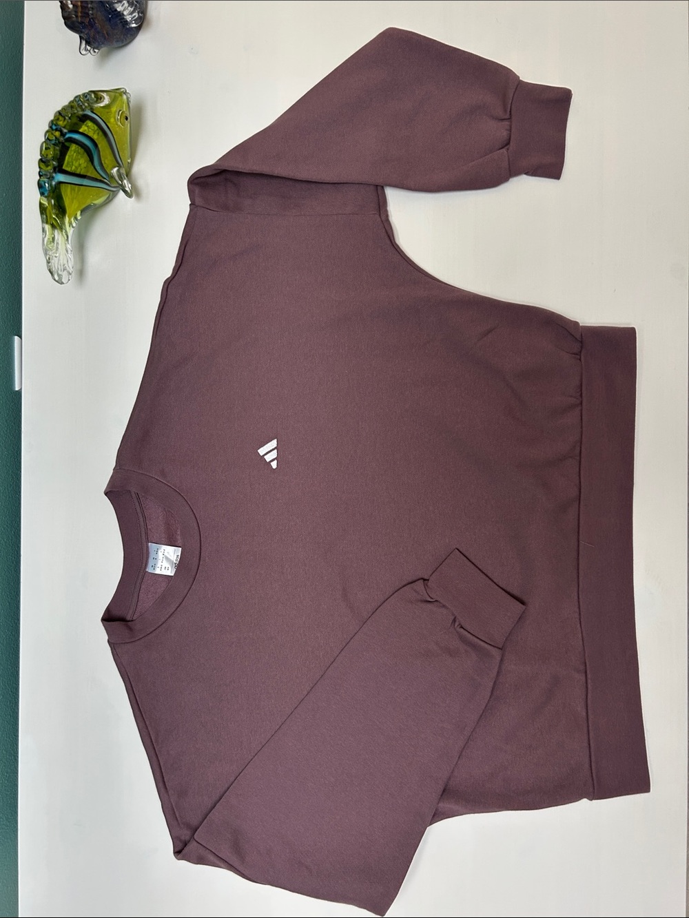 ADIDAS Women’s Crewneck Sweatshirt in Plum/Burgundy